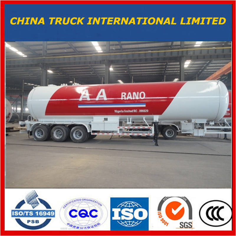 ASME Standard 60cbm / 30 Ton LPG / Propan / Butan Storage / Cooking Gas Tank Trailer
