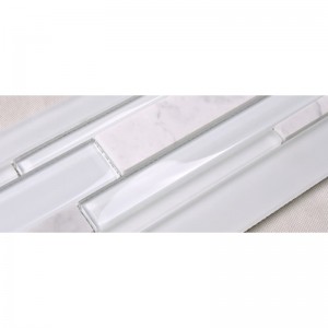 HSD131 Gorąca sprzedaż Najnowsza konstrukcja Biała marmurowa mozaika Carrara Szklana mozaika kuchenna Backsplash Subway Tile