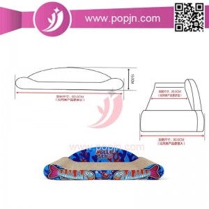 Recyclable Scratch Board Scratching Pad Lounge Bed Tektura falista Scratcher Cat