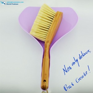 Akbrand Bamboo Handle Dustpan Brush