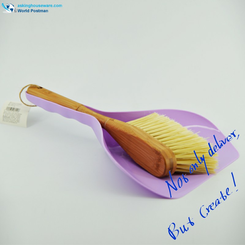 Akbrand Bamboo Handle Dustpan Brush