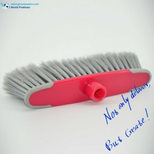 Akbrand Okrągła główka miotły z tworzywa sztucznego z miękkim obrzeżem TPR po obu stronach