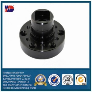 Najpopularniejsze części stalowe Części obrabiane maszynowo CNC z czarnym wykończeniem