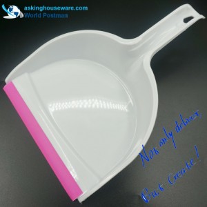 Szczotka do szczotek Dustpan Akbrand z linią PVC w kształcie fali w wejściu do szufelki
