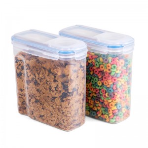 100% Szczelne uszczelnienie Pokrywy Plastikowe bez BPA Pojemnik do przechowywania zbóż i suchej żywności na mąkę zbożową Cukier Zestaw do kawy 2 szt. X 4,0 l