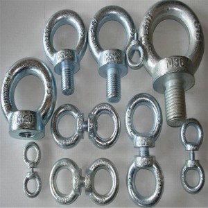 Wytrzymała ocynkowana śruba oczkowa din580 z nakrętką oczkową DIN582