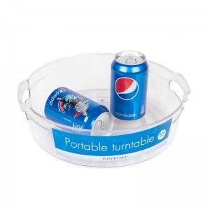Clear Cabinet Turntable Portable Tray Organizer Tray