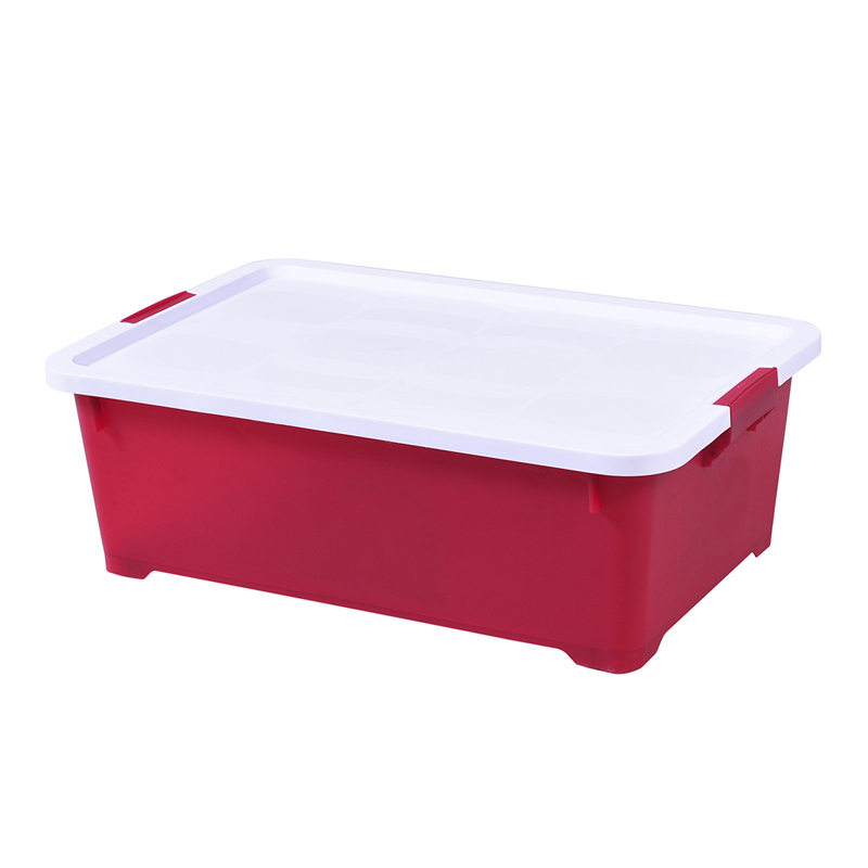 Organizer do przechowywania w stosach domowych i biurowych o pojemności 35 l. Duże plastikowe pudełko do przechowywania