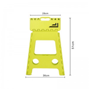 Lekki składany stołek ze stopniem z tworzywa sztucznego do łazienki, kuchni i pikniku