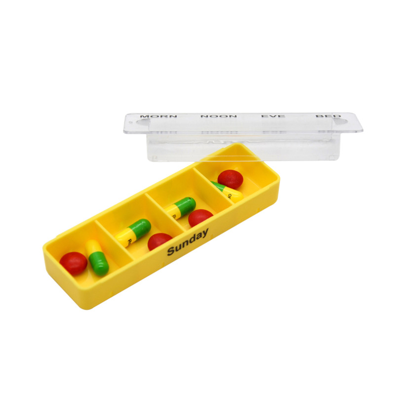 Zabezpieczenie podróżne Plastikowe 7-dniowe pudełko na pigułki 7 przegródek Walizka z witaminami Walizka z lekarstwami