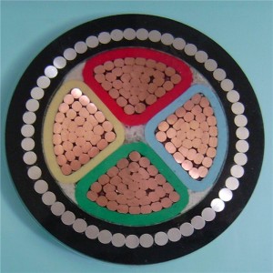 Przewód czterożyłowy z rdzeniem z drutu Cu / Al z rdzeniem zewnętrznym z PCW