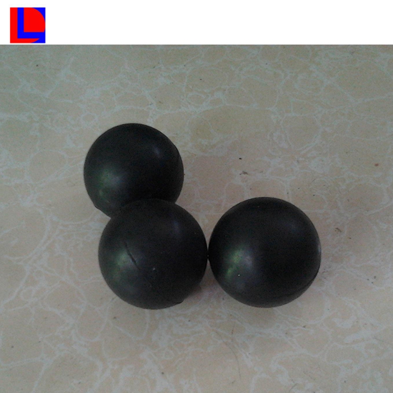 Kulki z pełnej gumy silikonowej w kolorze czarnym o grubości 7 mm