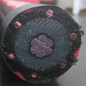 Izolowany kabel zasilający Xlpe Al / Cu z rdzeniem XLPE 22kv z koncentrycznym przewodnikiem
