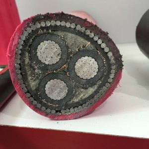 SANS 1339 XLPE Izolowany 6 mm 3-rdzeniowy opancerzony kabel Swa do napięć znamionowych 3,8 / 6,6 KV do 19/33 KV