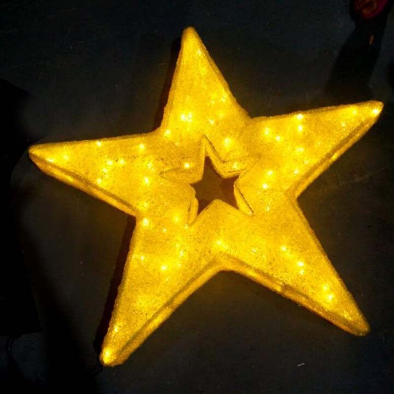 Ozdoby choinkowe LED Star Ciepłe białe diody LED Stars Stars