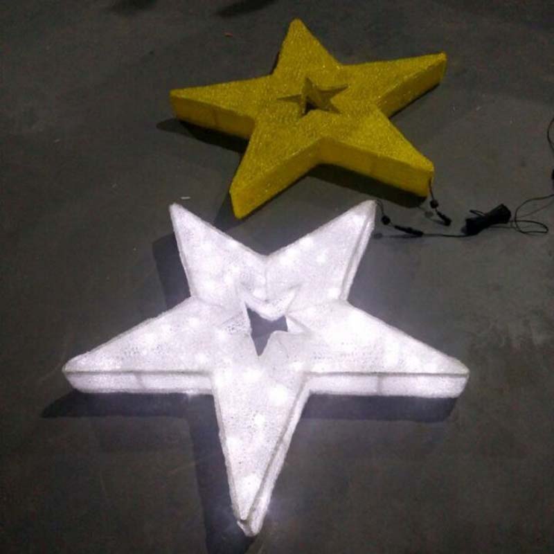 Ozdoby choinkowe LED Star Ciepłe białe diody LED Stars Stars