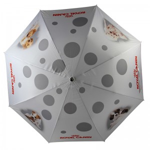 Nadruk dla szczeniąt Aluminiowy wałek Tkanina Pongee Automatycznie otwarty Parasol golfowy