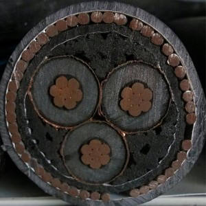 Kabel wielożyłowy 240 mm 3 żyłowy Cu 185sqmm Xlpe Swa Pvc 33kv