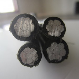 Napowietrzny kabel abc triple quadruplex 0,6 / 1kv