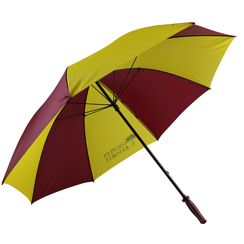 Parasol golfowy 190T z tkaniny pongee, ręcznie otwierany parasol golfowy z niestandardowym nadrukiem z logo