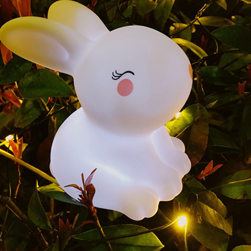 Trzymaj klej z białej dekoracji królika lampka nocna
