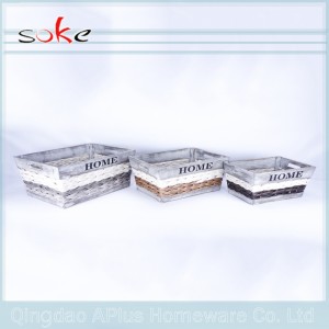 Ręcznie tkane pudełko do przechowywania z rattanu PE