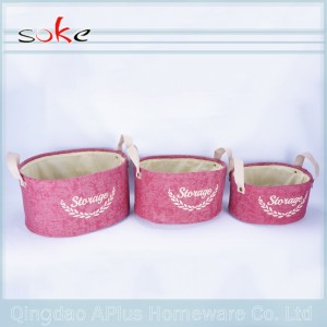 Kosze z płótnem lnianym z uchwytami