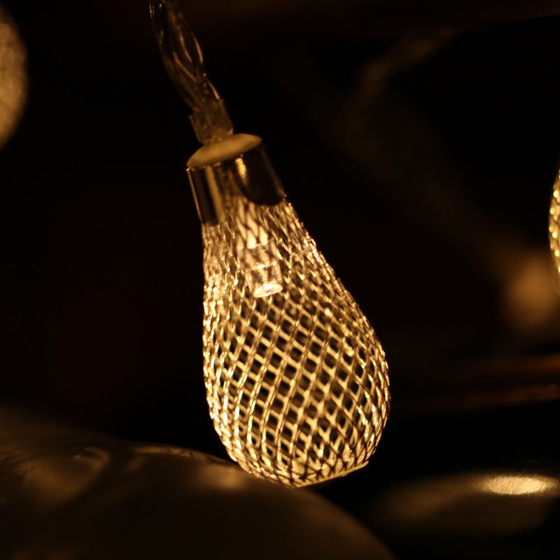 10/20/40 diody LED Sznurkowe lampki, zasilane bateryjnie lampki choinkowe, lampka lampowa z kroplami wody na świąteczny festiwal Dekoracja Rozmiar: złoty 40 LED