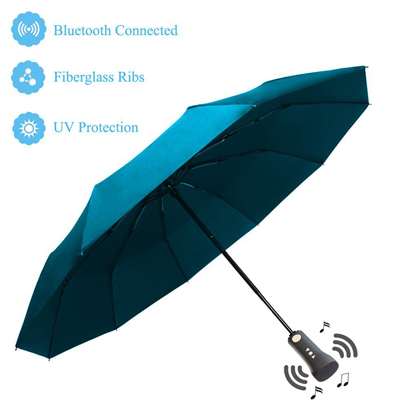 Głośnik Bluetooth głośnik muzyka ochrona UV nowy wynalazek specjalny 3 składany parasol