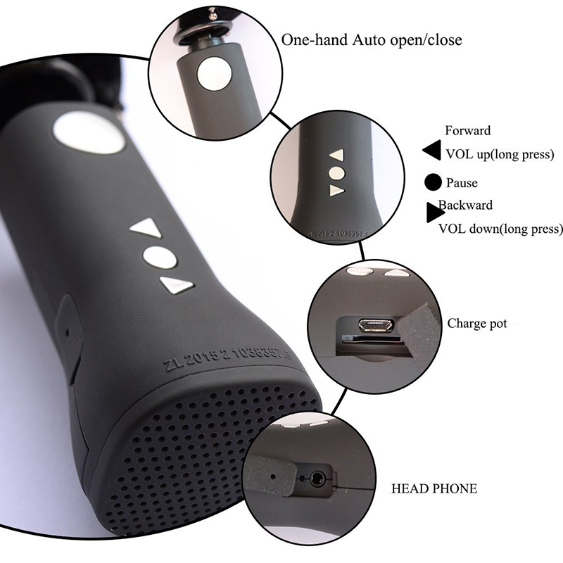 Głośnik Bluetooth głośnik muzyka ochrona UV nowy wynalazek specjalny 3 składany parasol