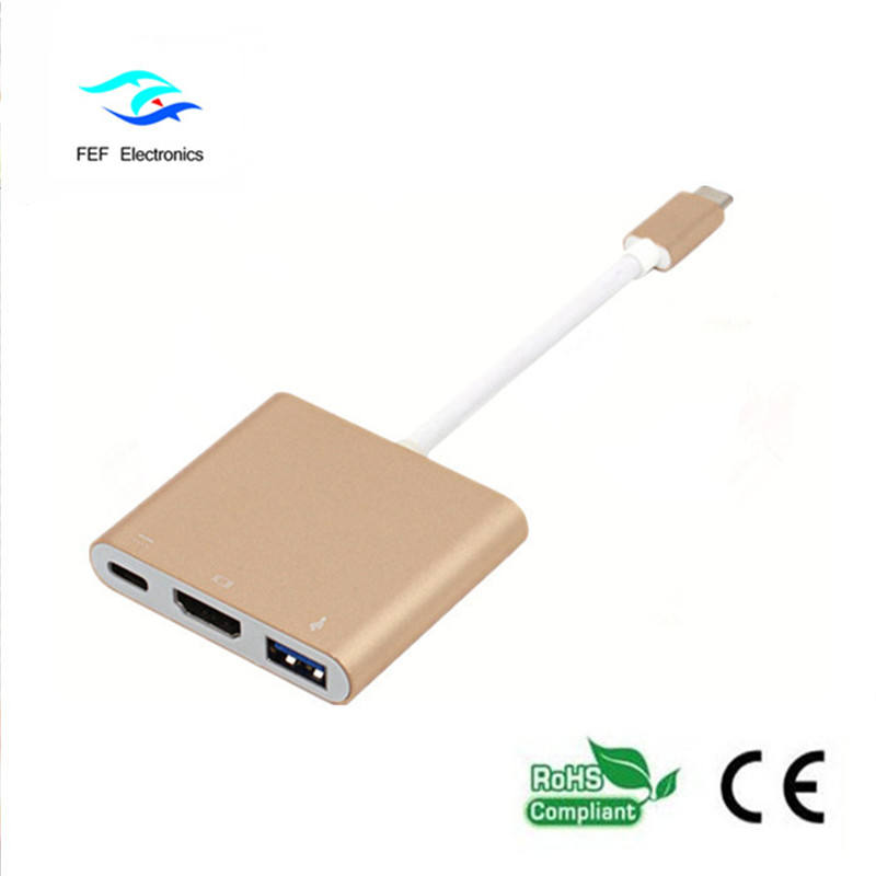 USB 3.1 typu c Do HDM1 + ​​USB 3.0 + PD