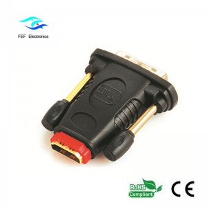 Przejściówka żeńska HDMI na DVI 24 + 1 Męski adapter męski na żeński Kod: FEF-HD-006
