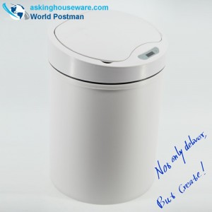 Automatyczny indukcyjny pojemnik na kurz AKbrand z ładowarką elektryczną, szary, 15 litrów