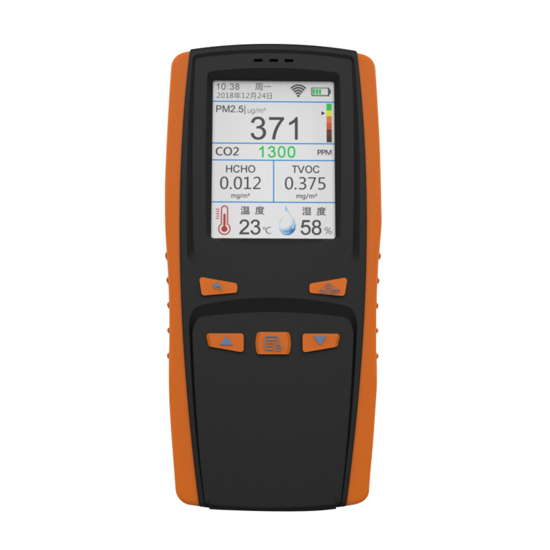 AirVisual Pro Monitor jakości powietrza Porównaj jakość powietrza w pomieszczeniach i na zewnątrz [PM2,5, CO2, AQI, temperatura, wilgotność] Jakość powietrza i prognoza w czasie rzeczywistym