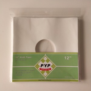 12 LP Biały album Kraft Paper Record Albums ze środkowym otworem