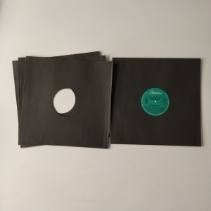 33RPM Czarny papier Winyl LP Przechowywanie płyt Wewnętrzne rękawy Ochraniacze