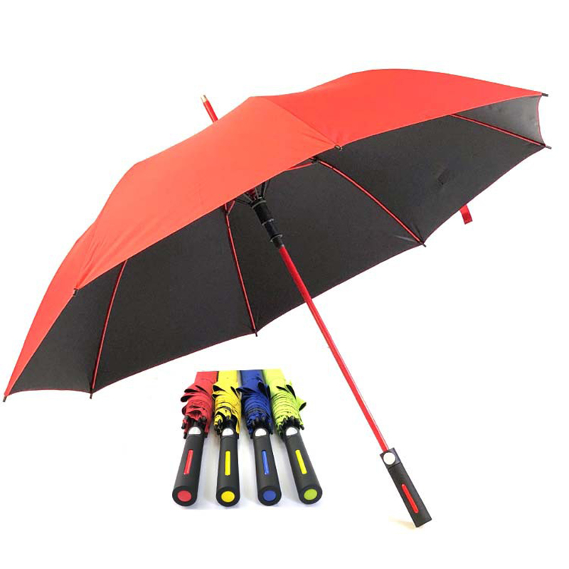 27-calowa reklamowa kolorowa ramka z włókna szklanego Parasol golfowy Jednowarstwowy Parasol automatyczny