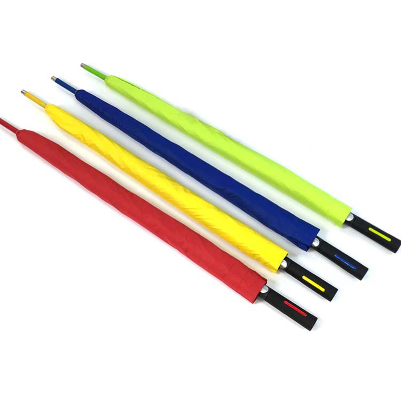 27-calowa reklamowa kolorowa ramka z włókna szklanego Parasol golfowy Jednowarstwowy Parasol automatyczny
