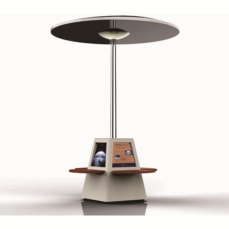 Inteligentna ławka zasilana energią słoneczną z oświetleniem LED i ładowarką USB do telefonów
