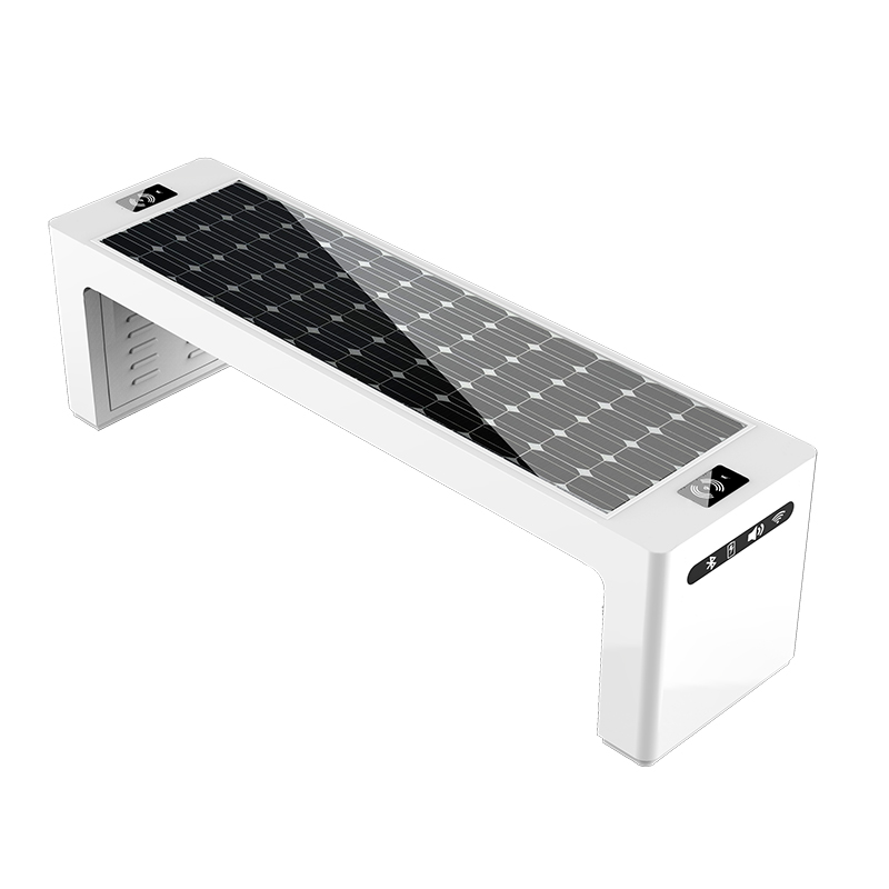 Solar Smart Park Bench z bezprzewodową ładowarką i routerem Wi-Fi 4G