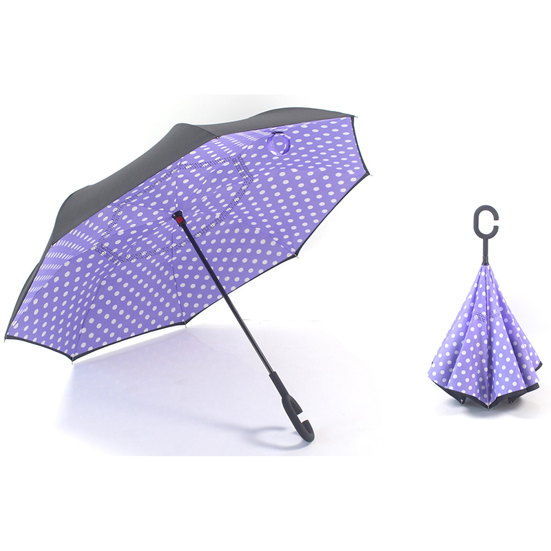 23 cali usługi drukowania do góry parasol przeciwdeszczowy odwrócony wiatroodporny odwrócony prosty parasol