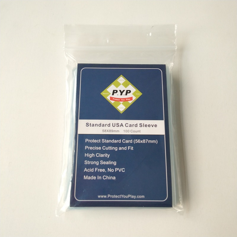 Pokrowiec na karty Crystal Clear Standard USA w rozmiarze 56x87mm Pokrowce na karty do gry planszowej