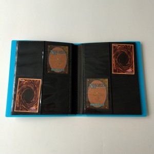 Kolor niebieski 4 kieszenie Pokemon Card Poly Binder Ładowanie z boku
