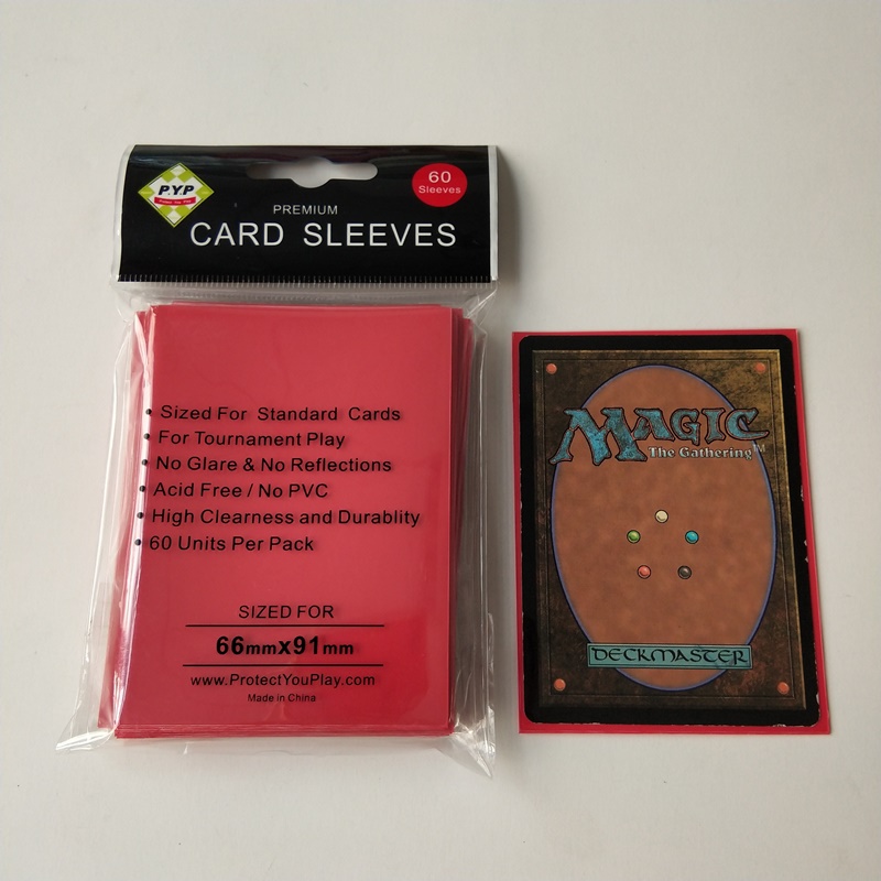 66x91mm Solid Red Standardowy rozmiar MTG / Pokemon Gaming Card Deck Ochraniacze