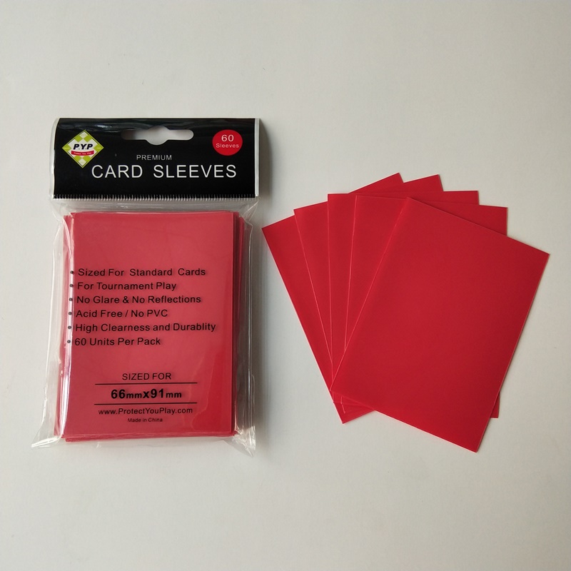 66x91mm Solid Red Standardowy rozmiar MTG / Pokemon Gaming Card Deck Ochraniacze
