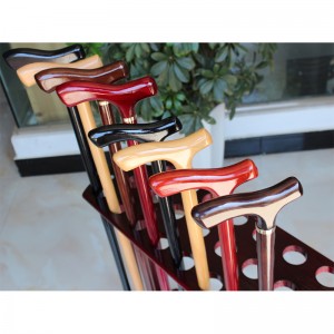 Prezentowa ręcznie robiona drewniana laska dla starszych