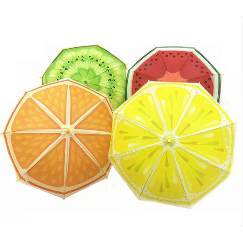 Fruit Transparent automatyczny parasol z materiału POE Śliczny parasol dla dzieci