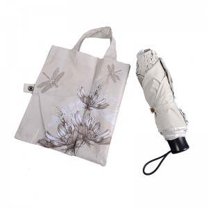 Parasol reklamowy z nadrukowanym logo 3-częściowy parasol ze srebrną powłoką