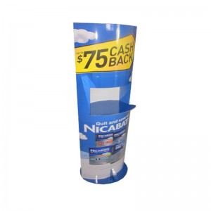 Łatwo zmontowany papierowy karton Tekturowy punkt sprzedaży Stojak podłogowy Stojak z tacami