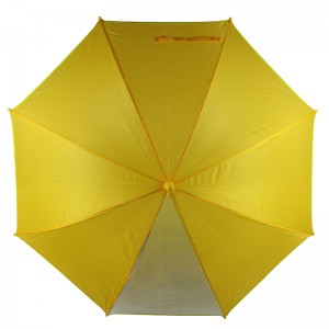 Dziecięcy niebieski parasol z tkaniny z panelem okiennym. Dziecięcy parasol przeciwdeszczowy